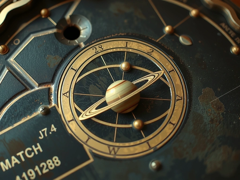 Grawerunek nieba Saturn w Byku